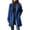 Blue, variant on Women's Retro Lapel Long Plaid Coat 2025 Fall Winter Casual Elegant Double-breasted Work Suit Jacket