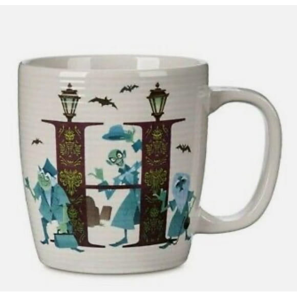 Theme Parks H is for The Haunted Mansion Coffee ABC Mug, Small, Purple Blue, OB22Mug