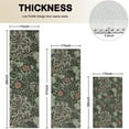 thumbnail image 4 of Green Pioneer Flower Pattern Kitchen Rugs Sets Of 3,Kitchen Runner Rugs Non Skid Washable,Decorative Kitchen Floor Mats for Kitchen,Sink,Laundry,17"x30"+ 17"x47" + 17"x59", 4 of 6