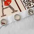 thumbnail image 4 of Castle Fairy Leopard Print Letter A Curtains Pack of 2 (42x84 Each) for Women,Red Bow Art Curtains Blackout, 4 of 6