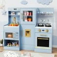 thumbnail image 2 of LAZY BUDDY Kids Kitchen Playset, Interactive Toy with Lights and Sounds, Toddlers Wooden Kitchen Playset with 5 Accessories, 2 of 8