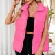 thumbnail image 5 of Chaleco Acolchado para Mujer, Abrigos de Abrigo, Chaquetas y Abrigos con Bolsillos. Rosa Roja L, 5 of 8