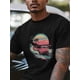 thumbnail image 2 of Camisetas de manga corta con estampado de coches y atardeceres de verano para hombre, camisetas de cuello redondo con palmeras tropicales para hombre., 2 of 8
