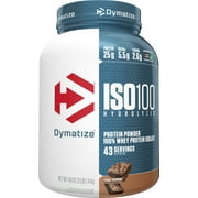 Dymatize ISO100 Hydrolyzed Whey Isolate Protein Powder, Fudge Brownie, 3 lb