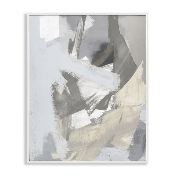 Stupell Industries Contemporary Chaotic Grey Abstraction White Framed Giclee Art, 16 x 20, by Rachel Springer