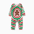 thumbnail image 5 of Conjuntos de pijamas navideños para la familia con hombrecito de jengibre teñido en rojo y verde, 5 of 5