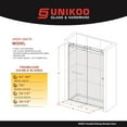 thumbnail image 2 of UKD01-Double Sliding Frameless Shower Doors - Fits 46"-72" Widths, 72"-80" Height - 3/8" Tempered Glass - 5 Hardware Finishes - Brushed Nickel, Chrome, Matte Black, Satin Brass, Space Gray, 2 of 9