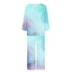 thumbnail image 5 of Puntoco Traje De Pantalón Y Manga Larga Con Cuello Redondo Y Estampado No Posicionado Para Mujer, Color Azul Cielo M, 5 of 5