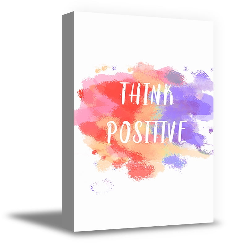 Awkward Styles Think Positive Motivational Canvas Art Positive Canvas Wall Decor For Office Inspirational Quotes Room Decor Think Positive Framed Art Inspirational Vinyl Art Motivational Quotes Art Walmart Com Walmart Com