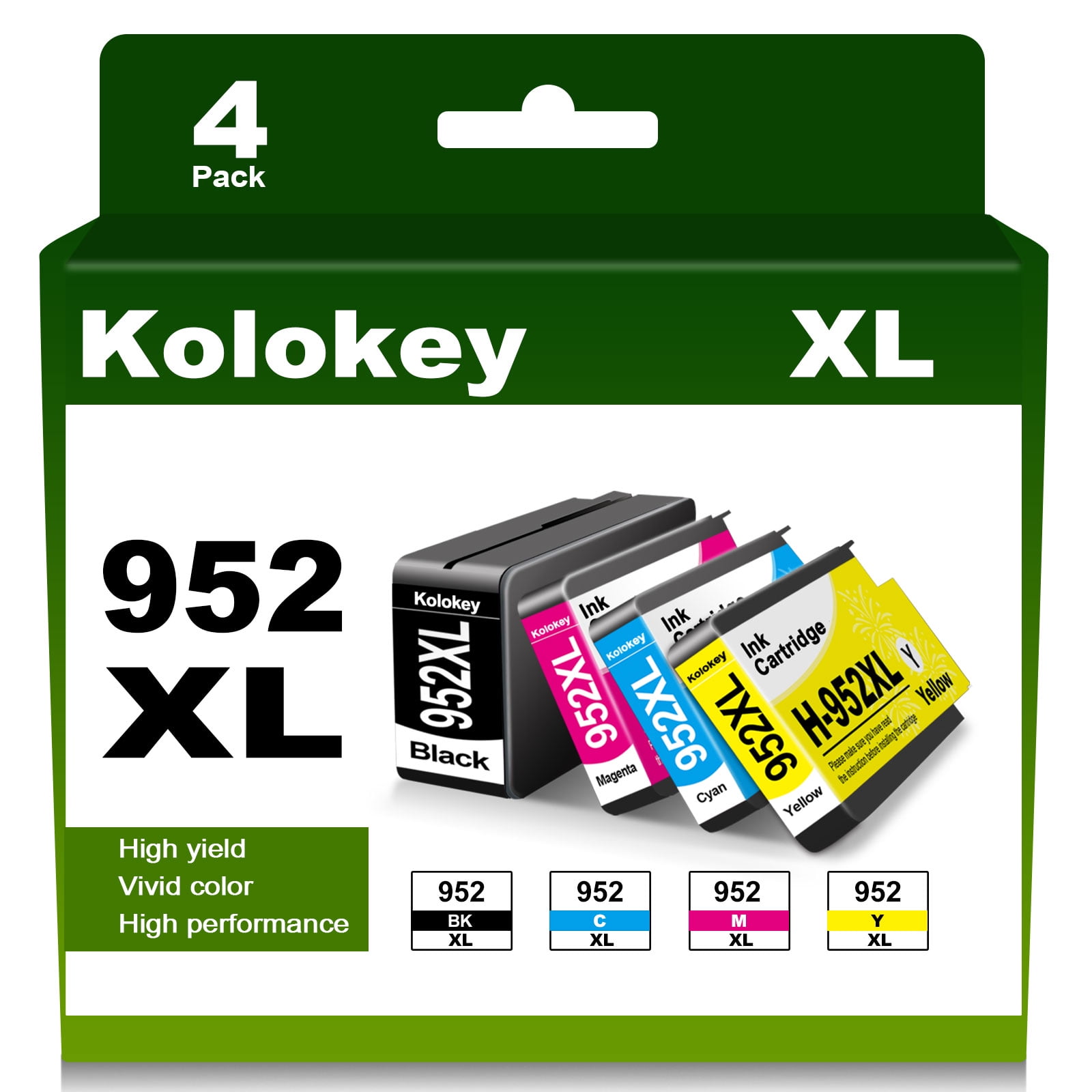 952XL Ink Cartridges Combo Pack Replacement for HP 952 XL Compatible