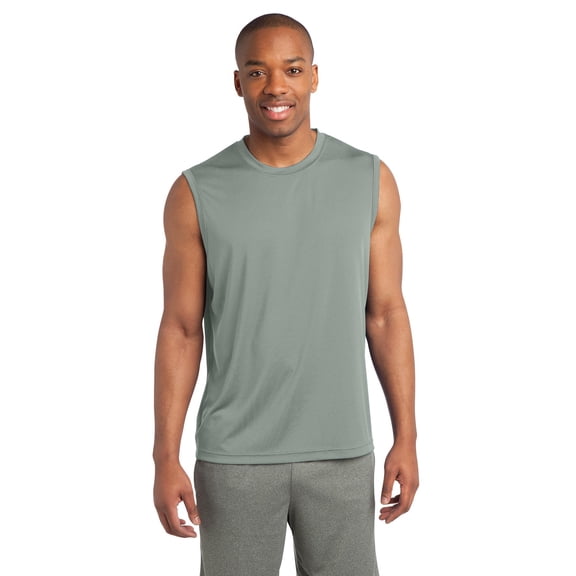 Sport-Tek Sleeveless Posicharge Competitor Tee. St352 , ST352 , Silver , XX-Large