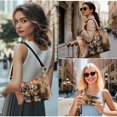 thumbnail image 2 of Kuiaobaty Chihuahua Print Handbag and Wallet Set for Women Heart Print Tote Purse with Underarm Bag Leather Hobo Purse Lip Pouch for Travel, 2 of 7