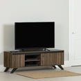 thumbnail image 1 of South Shore Flam TV Stand with Doors for TV up to 60", in Natural Walnut, 1 of 15