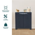 thumbnail image 4 of Sunnydaze Adjustable 25.5" Plastic 1-Shelf Freestanding Garage Storage Cabinet, Charcoal, 4 of 8