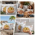 thumbnail image 5 of Autumn Pumpkin Outdoor Waterproof Pillow Covers, Fall Thanksgiving Sunflower Plaid Leaf Decorative Square Throw Pillowcase Sofa Cushion Sham for Patio/Couch/Chair, 24"x24" 2 Pack, 5 of 8