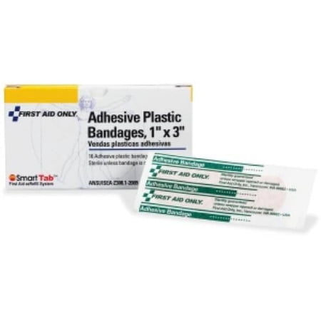 First Aid Only Smarttab Ezrefill 1"x3" Bandages - 1" X 3" - 16/pack - Tan (an146_35)