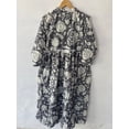 thumbnail image 6 of Flower Printed Gray Color Dress, Handblock Dress, Cotton Printed Dress Sketer Circle Dress,Flapper Dress,Blousen Dress,Long Dress, 6 of 6