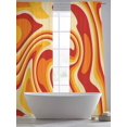 thumbnail image 5 of Orange Yellow Sheer Curtains 84 Inch Length 2 Panels Set, Modern Ombre Abstract Aesthetic Art Voile Window Treatment Rod Pocket Curtains Sheers Drapes for Bedroom/Living Room/Kitchen 52"x84"x2, 5 of 7