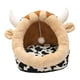 thumbnail image 4 of Cama para gatos, cama para mascotas, cama para perros, nido para perros, antideslizante, desmontable, con pelota de felpa suave Vaca, 4 of 9