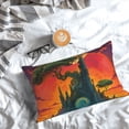 thumbnail image 3 of Salouo Abstract Tree Castle Pattern Pillow Cases,1PC Pillow Covers with Envelope Closure Decorative Pillow Case for Bed Couch,Pillows Not Included-14"x20", 3 of 6