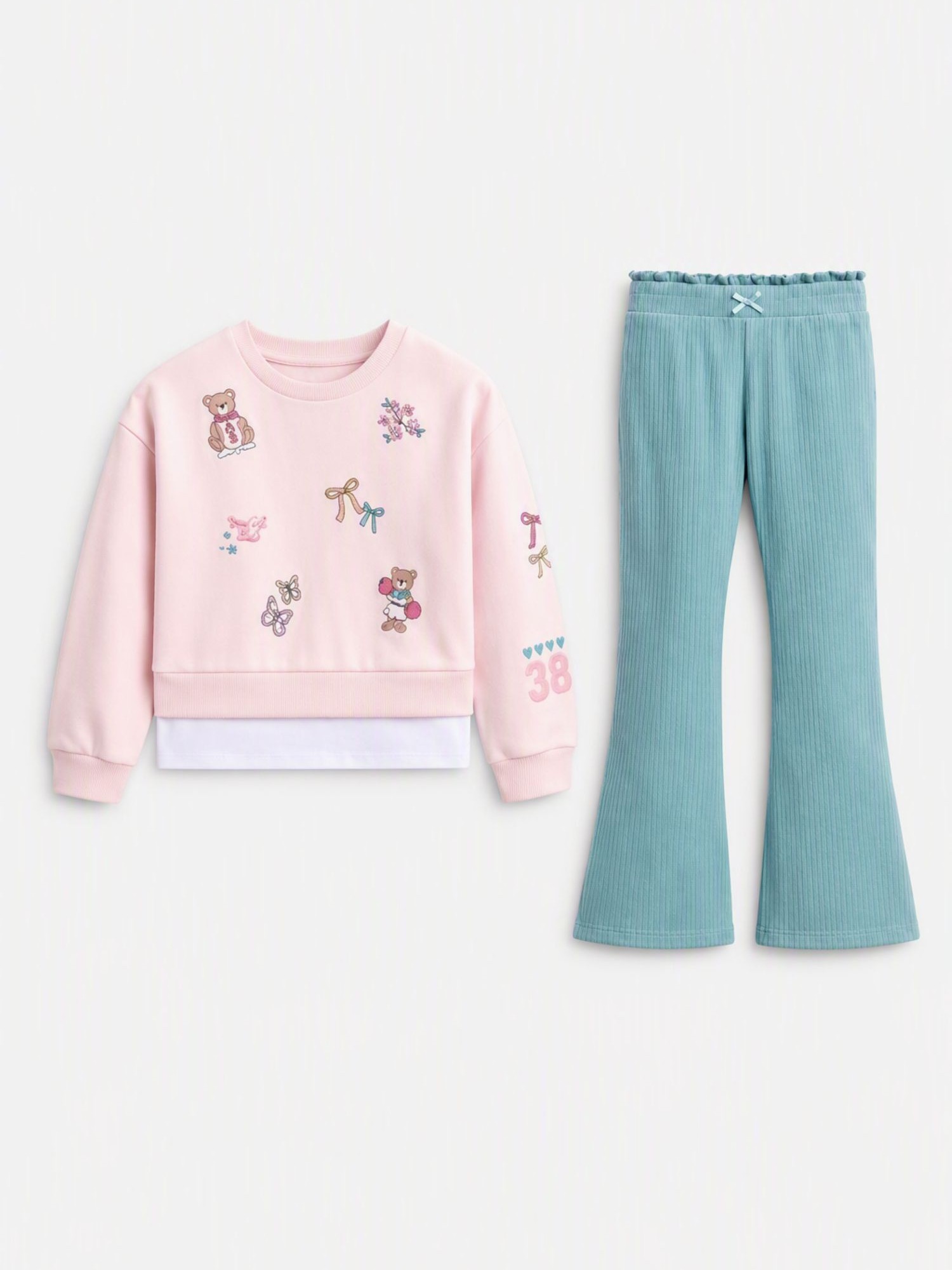 Wonder Nation Girls' Sweatshirt and Flare Leggings Set photo 1