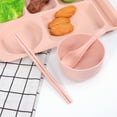 thumbnail image 4 of MIANGASTORE Plates Set Spoon Chopsticks Rectangular Divided Dinner Tray Unbreakable Bowl Dinnerware For Rice Cereal Salad Home Restaurant, 4 of 8