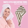 thumbnail image 2 of Unique Bargains 3 Pcs Lightweight Strong Absorbent Hair Drying Towel Pink White Brown, 2 of 7