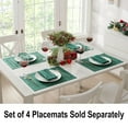 thumbnail image 4 of Holiday Evergreen Provence Lattice Cutwork 70 inch Long Fabric Dining Table Runner, 4 of 7