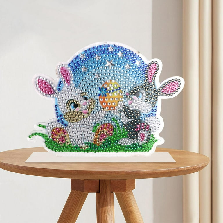 Diamond Painting Happy Bunny Adults and Children, Full Round Diamonds  Artistic Feeling Sparkling Crystal Painting Kit,DIY Crafts for Room Decor  Home