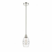 616-1S-PN-G557-6CL Innovations Lighting Vaz - 1 Light Stem Hung Mini Pendant In Industrial Style-7.63 Inches Tall and 5.88 Inches Wide-Polished Nickel