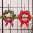 thumbnail image 4 of Decoraciones navideñas, corona navideña no tejida, colgante para puerta, decoración de corona de árbol de Navidad, duradera y hábil, 4 of 5