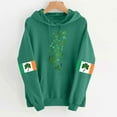 thumbnail image 3 of St Patricks Day Outfits for Women Leopard Shamrock Print Sweatshirt Drop Shoulder Hoodie with Pocket Irish Green Long Sleeve Shirt, 3 of 3