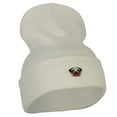 thumbnail image 4 of Pug Dog Head Embroidered Long Knitted Beanie - White OSFM, 4 of 5