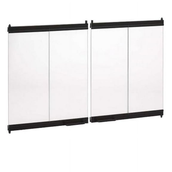 36 in. Outdoor Bi-Fold Glass Door - Black