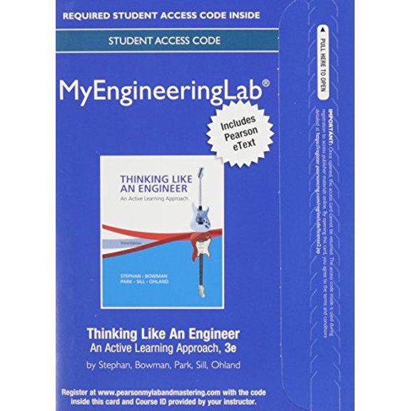 Pre-Owned Mylab Engineering with Pearson Etext -- Access Card -- For Thinking Like an Engineer: An Active Learning Approach (Other)