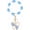 Blue, variant on Silicone Beaded Bangle Key Ring With Butterfly Pendant Wristlet Bracelet Keychain For Women Girls