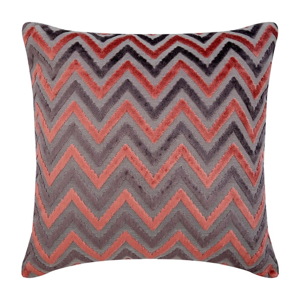 Funda de cojín personalizada, gris, decorativa, para el hogar, 40 x 40 cm (16 x 16 pulgadas), fundas de almohada jacquard con cremallera, diseño de chevron, fundas de almohada modernas para sofá -