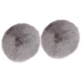 thumbnail image 1 of 2 Pack Soft Sheepskin Skin Faux Fur Fake Rug Mat Small Rugs Gray, 1 of 5
