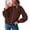 Brown, variant on Women's Knit Cardigan Lightweight Cozy Sweaters Comfy Long Sleeve Work Tops, Button Down Shirts, Rolled Edges, Casual Fall Clothes for Going Out, Holiday, Winter Layering