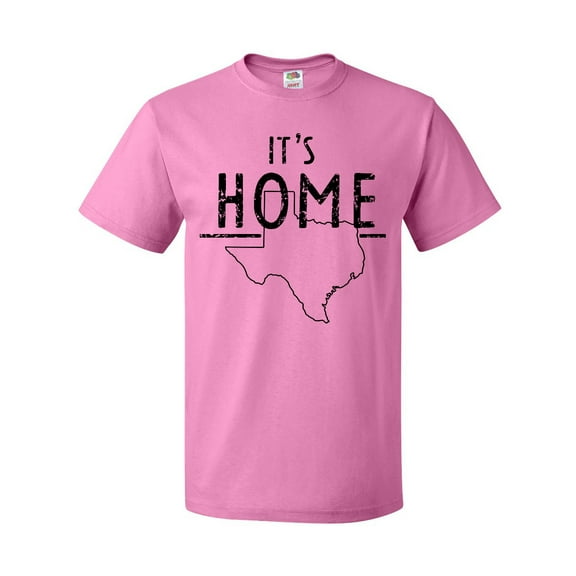 Inktastic Its Home- State of Texas Outline Distressed Text T-Shirt
