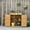 Yellow + Wood, variant on Manual Retractable Awning for Patio Door Window, 8x7 FT Grey Aluminum Sun Shade for Deck Window Cover