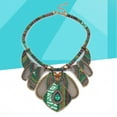thumbnail image 4 of MasteelfCA Collier Ras du Cou Ethnique Fait Main Mode Multicolore Perles Bohemia Déclaration Bijoux pour Femmes Bijoux (Vert), 4 of 7