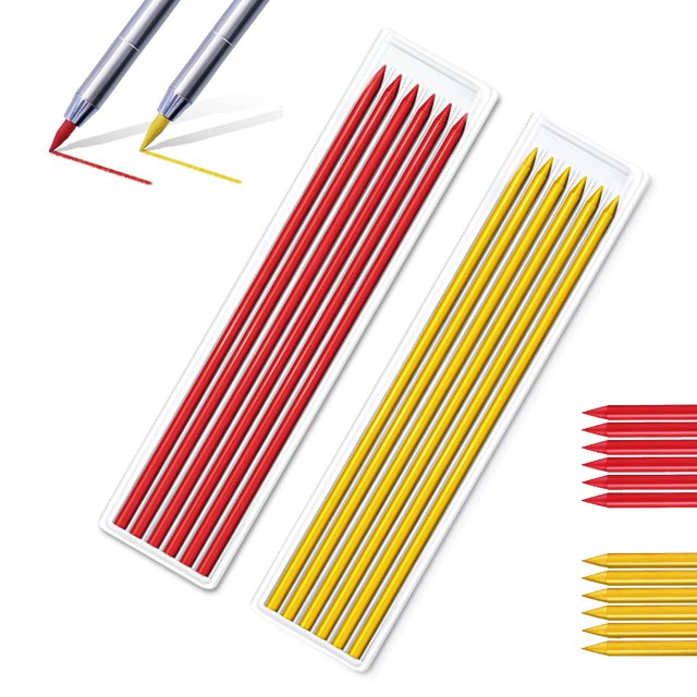 2 Boîtes Crayon de Marquage Charpentier Design Structure Simple Ensemble de Marqueurs Outil de Marquage Recharge Accessoires de Menuiserie Crayons de Dessin