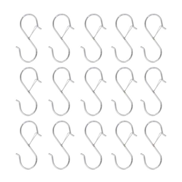 15 ganchos metálicos resistentes en forma S, , modernos y multifuncionales para toallas oficina, cucharas, sartenes y utensilios