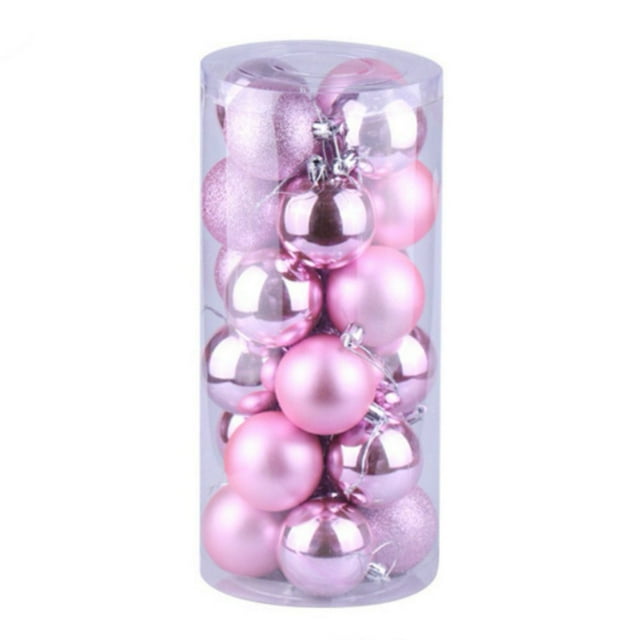 24pcs/3cm Christmas Ball Electroplated Ball Christmas Tree Pendant Electroplating Ball Christmas Decorations Red