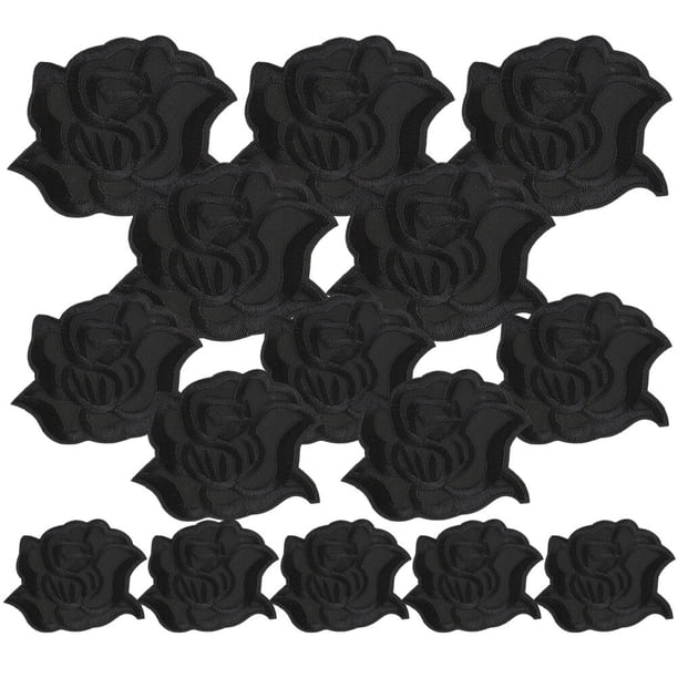 15 parches de tela para bordar, pegatinas para bolsas, hilo de bordar, apliques de tela para bordar