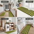 thumbnail image 5 of Yellow Black Checkerboard Checkered Pattern Kitchen Rugs Sets Of 3,Kitchen Runner Rugs Non Skid Washable,Decorative Kitchen Floor Mats for Kitchen,Sink,Laundry,17"x30"+ 17"x47" + 17"x59", 5 of 6