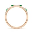 thumbnail image 2 of ANGARA Natural Nature Inspired Round Emerald & Diamond Filigree Ring in 14K Rose Gold for Women (Size-3mm) | May Birthstone, Birthday, Anniversary, Jewelry Gift for Women | Natural Emerald Ring, 2 of 8