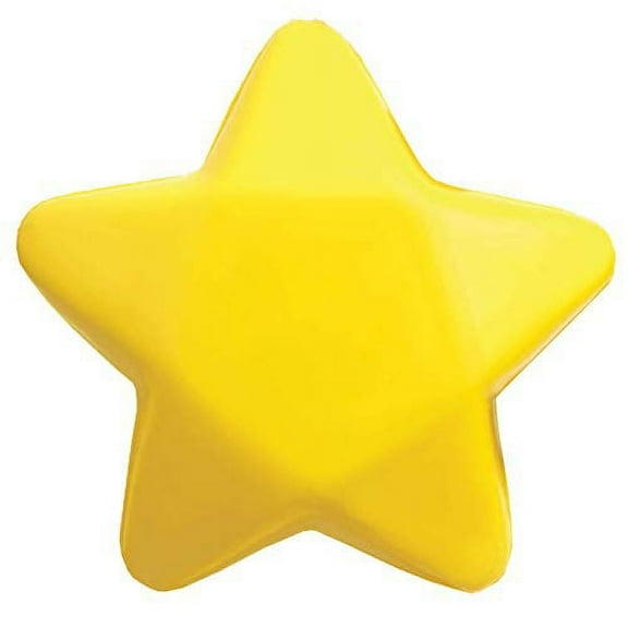 Rehabilitation Advantage Firm Foam Yellow Star Shape Hand Exerciser. Grip Strength Therapy, Stress and Recovery Aid.