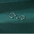 thumbnail image 3 of QQTDFG 925 Sterling Silver Ear Stud Horseshoe Nose Septum Ring Eyebrow Piercing Jewelry-Nose Ring-10mm (1pc), 3 of 3